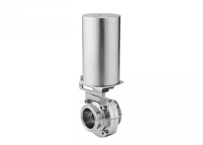 50HZ , 60 HZ Stainless Steel Sanitary Valves - Electric Actuated Butterfly Tri-Clamp Ends Valve