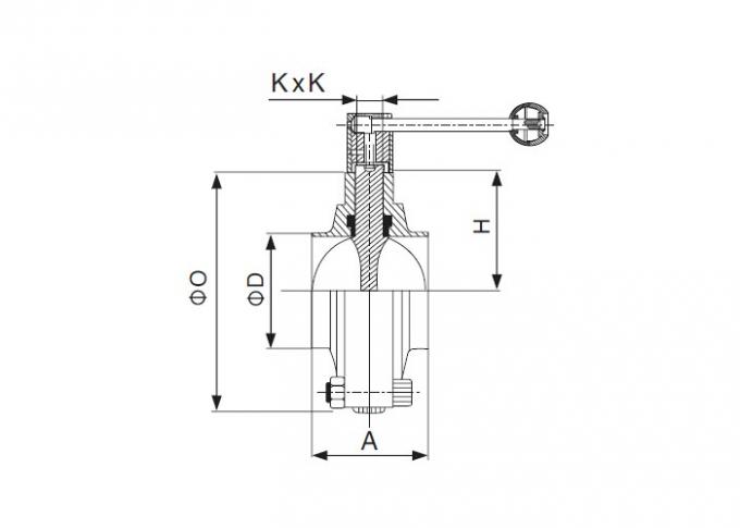 Dimension of Sanitary Welded Butterfly Valve â€“ DIN Series