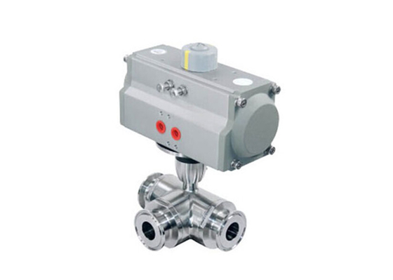 China DIN 3A SMS TP304 Stainless Steel Valves Electric Actuated Tri - Clamp Butterfly Valve supplier