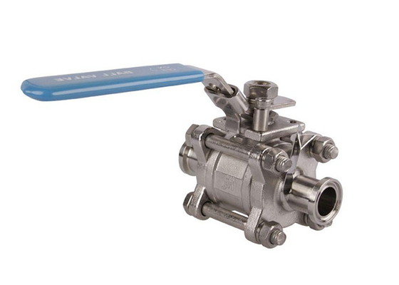 China Industrial 3PC Ball Stainless Steel Sanitary Valves High Temperature Resistant supplier