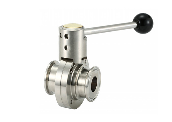 China DN15 To DN100 Stainless Steel Sanitary Valves - SMS Butterfly Valve For Food Brewery supplier