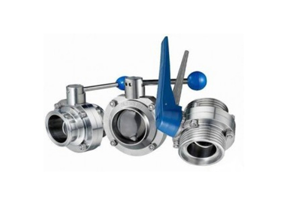 China Hygienic Stainless Steel Sanitary Butterfly Valve , Tri Clamp Butterfly Valve For Food supplier