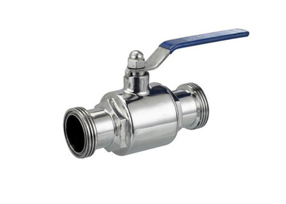 China Handle / Pneumatic Stainless Steel Sanitary Valves Two Piece Ball Valve Threaded Ends supplier