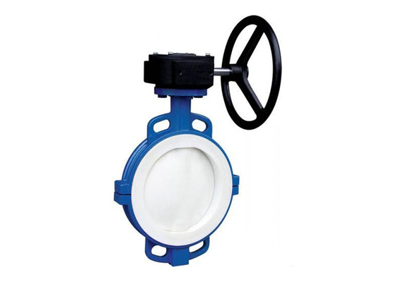 China Teflon Butterfly PTFE Lined Valves Wafer &amp; Lugged Type For Corrosive / Aggressive supplier