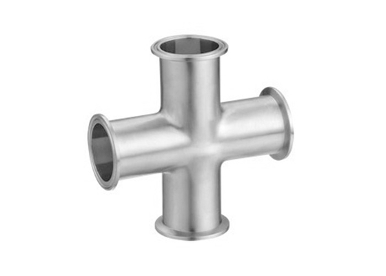 China Tri Clamp Pipe Cross Stainless Steel Sanitary Pipe Fittings Dull Polished Surface supplier
