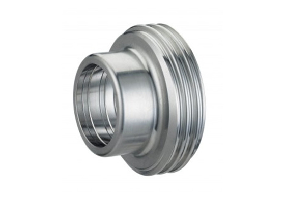 China 1 Inch Stainless Steel Sanitary Pipe Fittings SMS Union T304 T316L Round Slotted Nut supplier