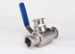 1.5 Inch AISI 304 Stainless Steel Sanitary Valves - 3 Way Ball Valve Tri Clamp supplier