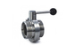 DN15 To DN100 Stainless Steel Sanitary Valves - SMS Butterfly Valve For Food Brewery supplier