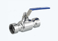 Handle / Pneumatic Stainless Steel Sanitary Valves Two Piece Ball Valve Threaded Ends supplier