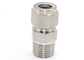 Parallel Thread Ss Compression Fittings , Male Straight Connector Compression Pipe Fittings supplier